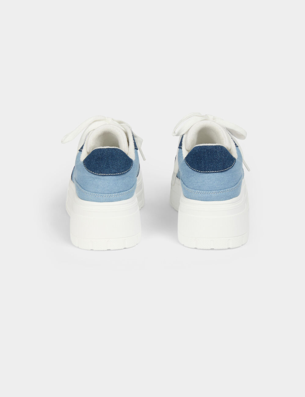 Baskets compens�es blanc femme