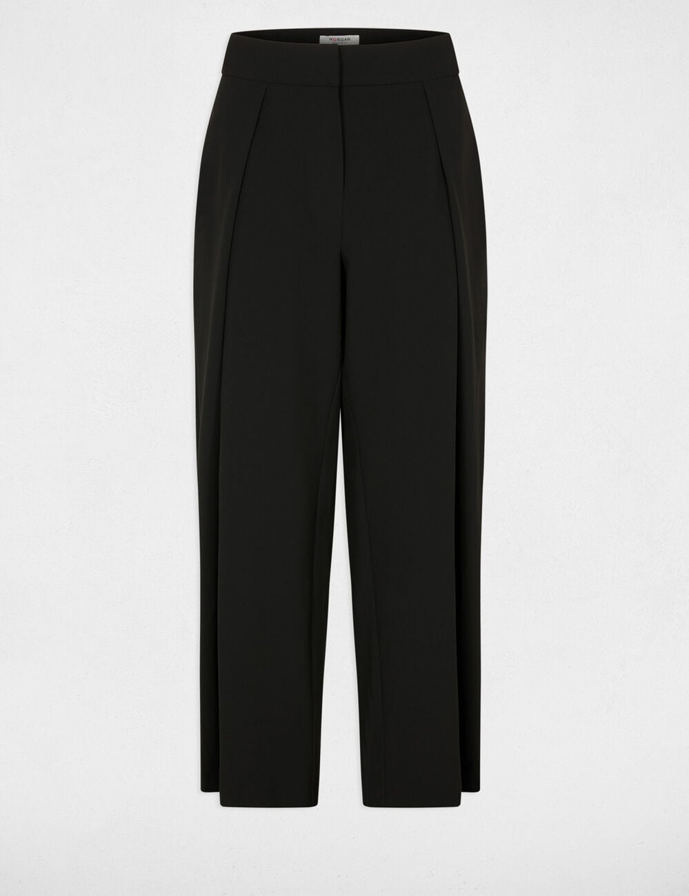 Weite hochgeschnittene Hose schwarz damen