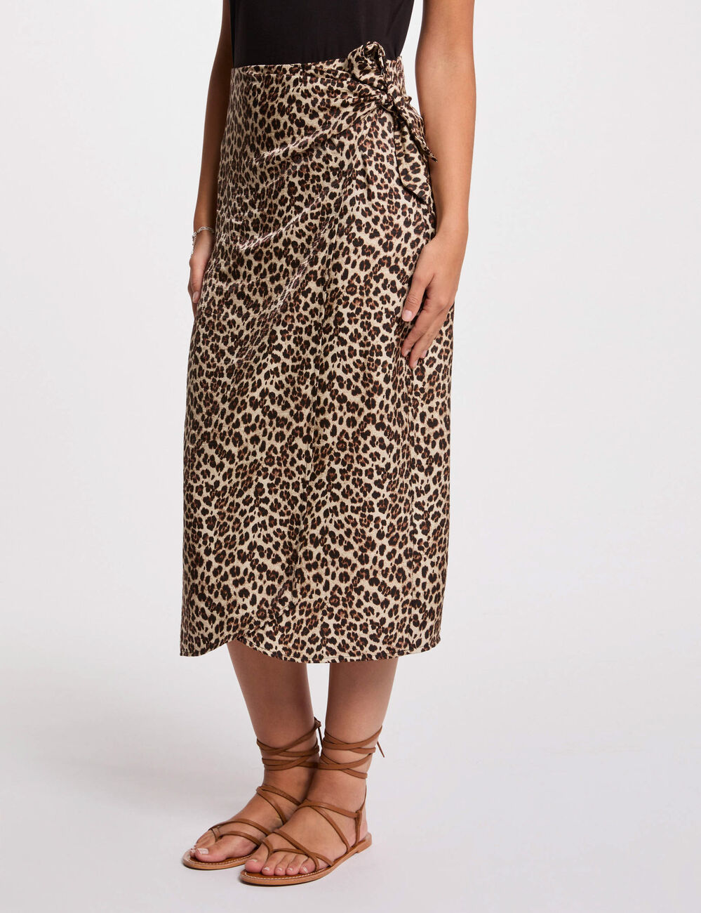 Bedruckter Midirock mehrfarbig damen
