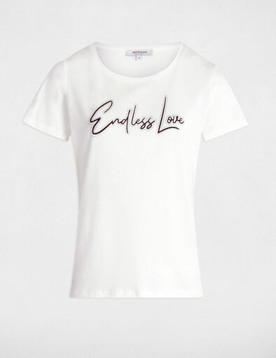 T-shirt mit Aufschrift weiss damen