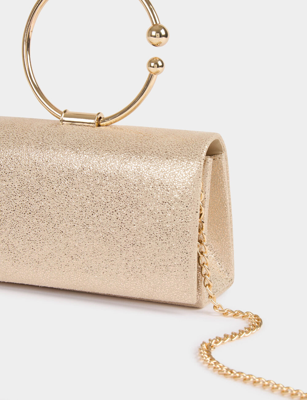 Pailletten-Clutch goldgelb damen