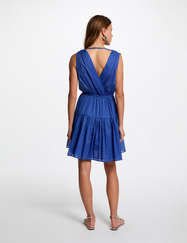robe courte evasee bleu electrique femme Robe courte évasée bleu electrique femme