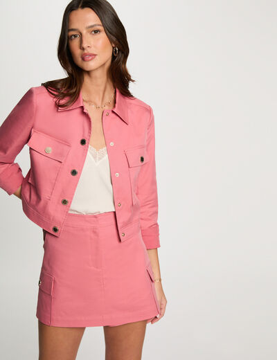 Jupe-short courte vieux rose femme