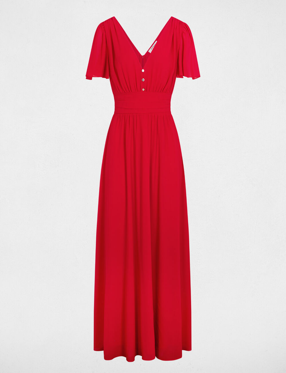 Robe longue fluide rouge femme
