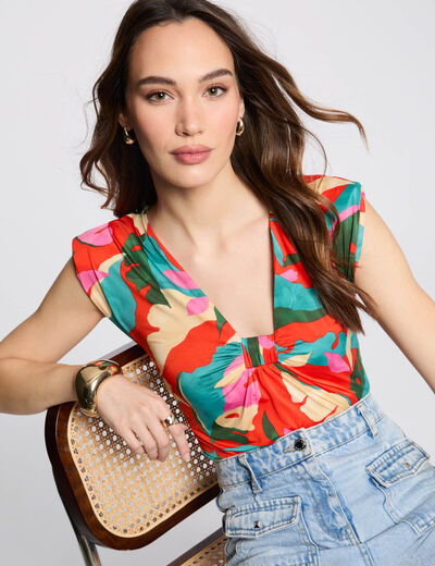 Ärmelloses Tanktop mehrfarbig damen
