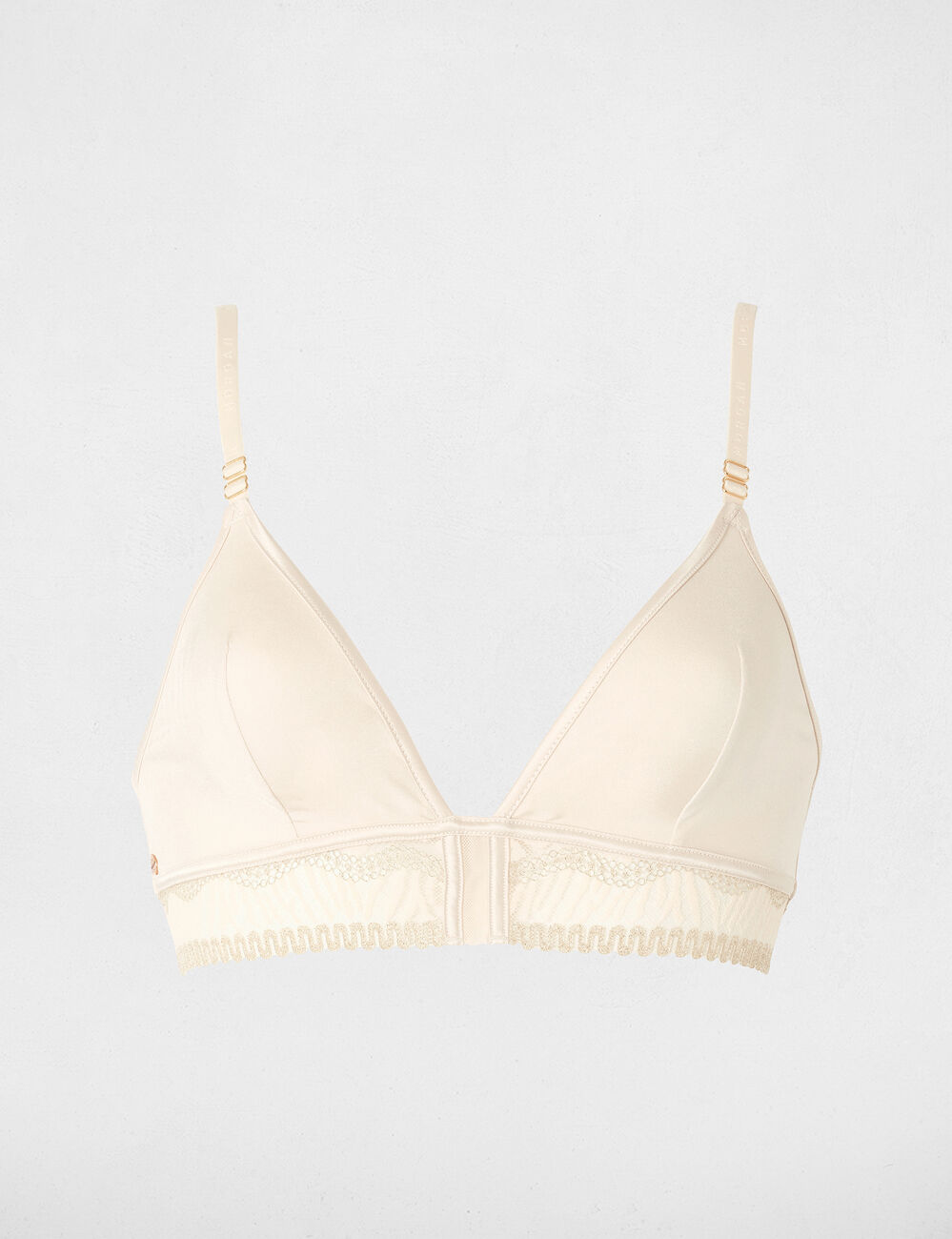 Spitzen-BH mit feinen Tr&auml;gern beige damen