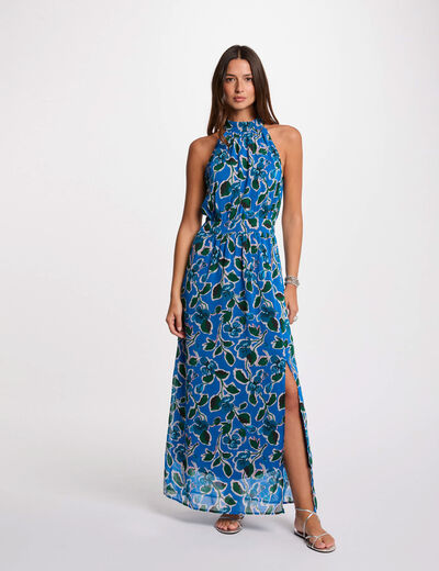 Bedrucktes ausgestelltes Maxikleid mehrfarbig damen