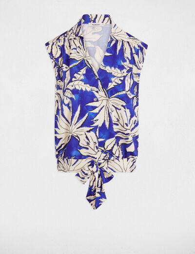 T-shirt manches courtes bleu electrique femme