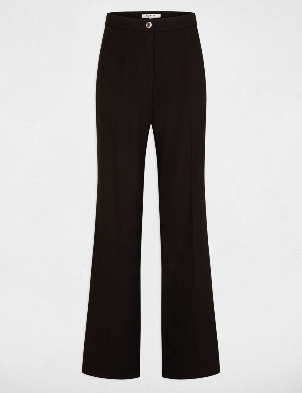 Flare-Hose mit Abnähern schwarz damen