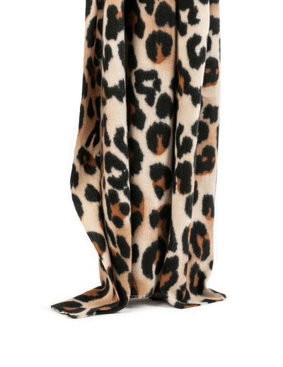 Schal mit Leopardenmuster sandfarben damen