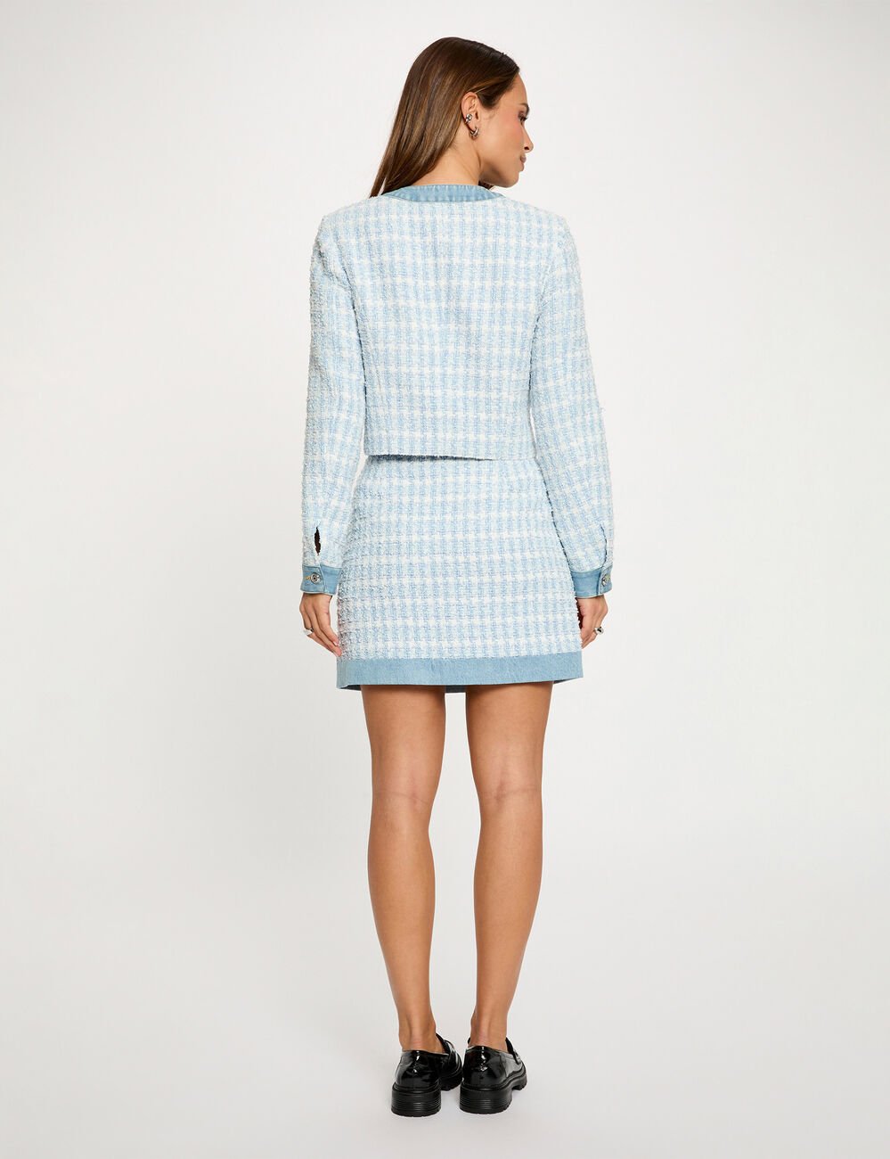 Kurzer, figurbetonter Rock himmelblau damen