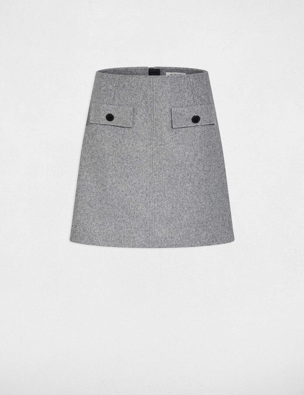 Jupe courte ajust&eacute;e gris moyen femme
