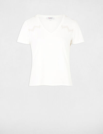 Kurzärmliges T-Shirt weiss damen