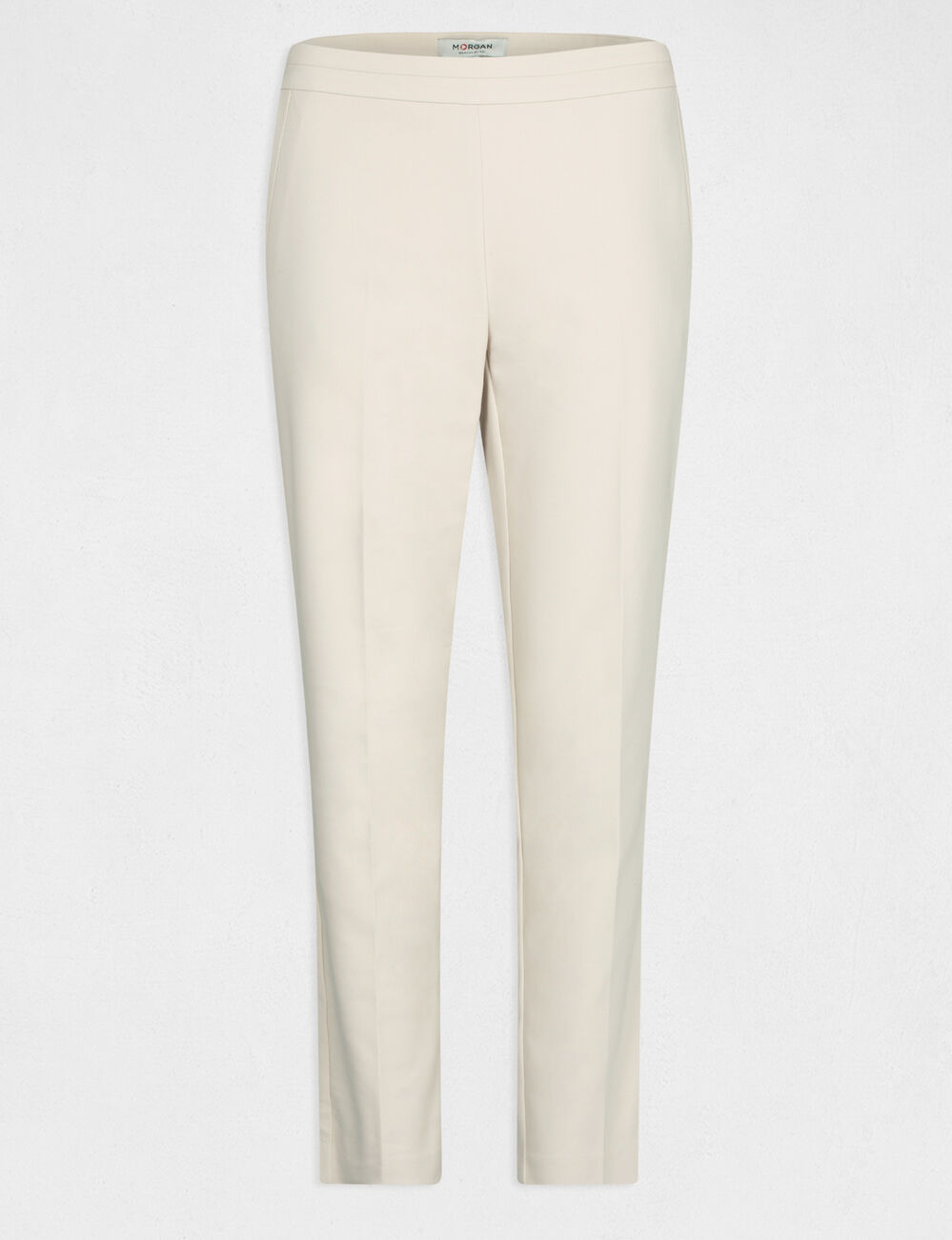 Pantalon cigarette 7/8&egrave;me ivoire femme