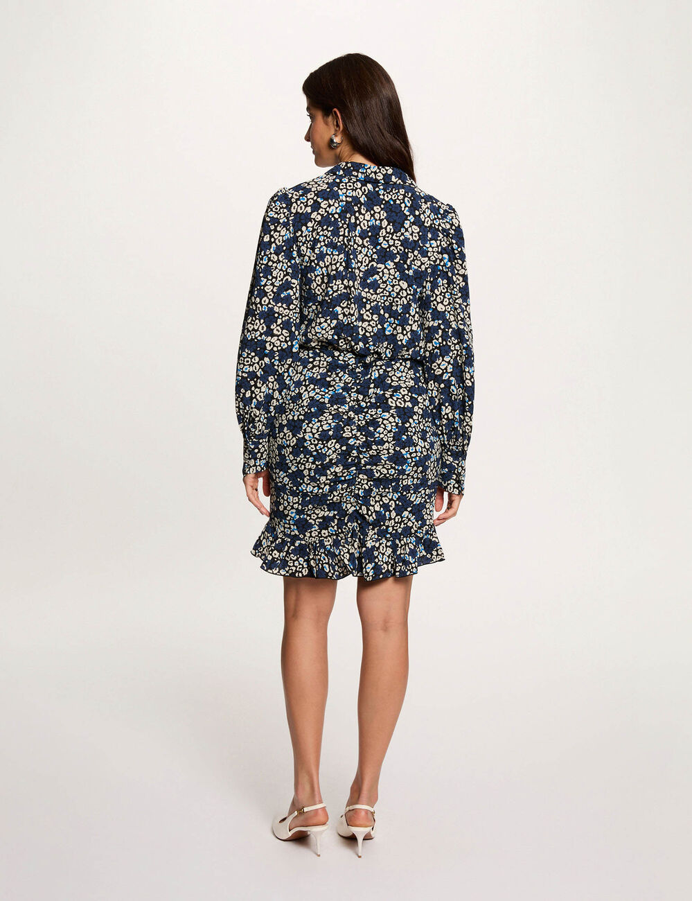 Robe courte fluide multicolore femme