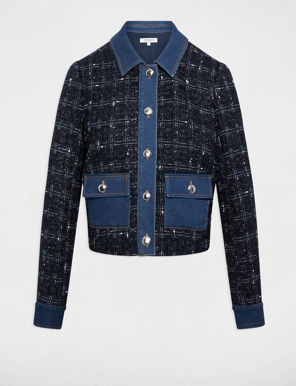 Veste courte ajust&eacute;e multicolore femme