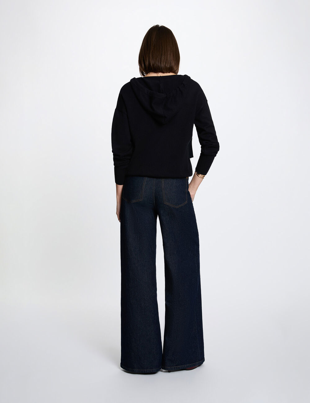 Kapuzensweater marineblau damen