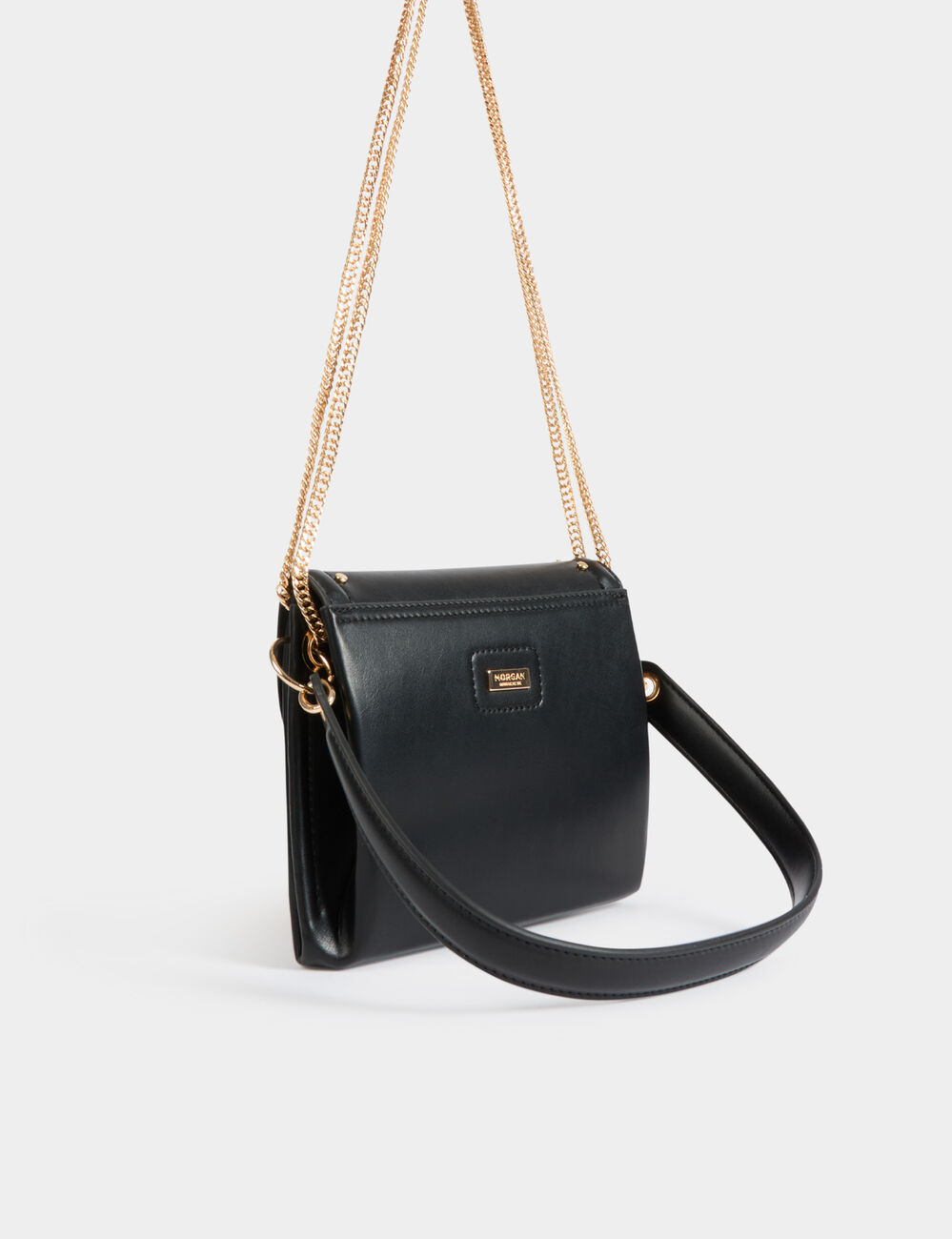Sac bandoulière à clous noir femme