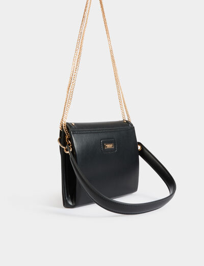 Sac bandoulière à clous noir femme