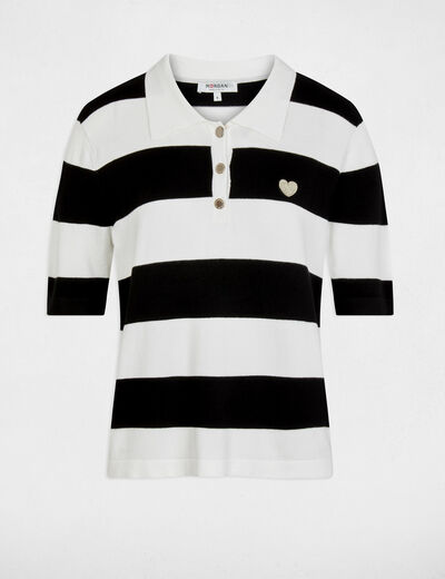 Pullover mit Reverskragen weiss damen