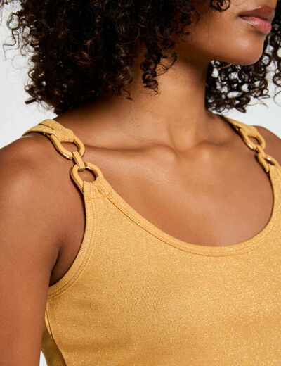 Ärmelloses Tanktop senfgelb damen