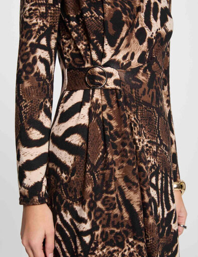 kurzes a linien kleid mit druck mehrfarbig damen Kurzes A-Linien-Kleid mit Druck mehrfarbig damen