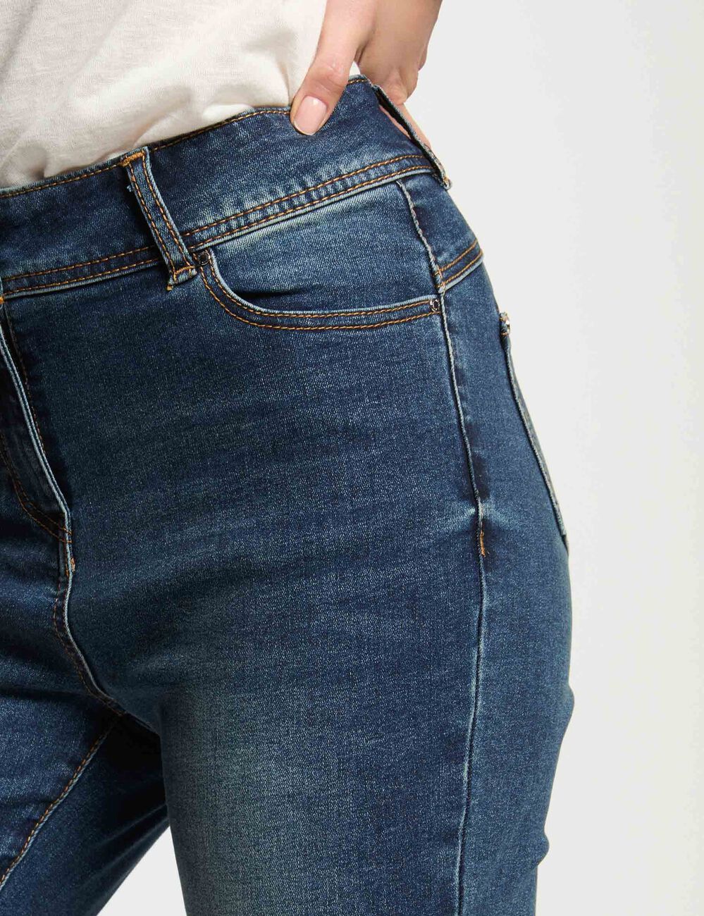 7/8 Slim-Jeans stone denim damen