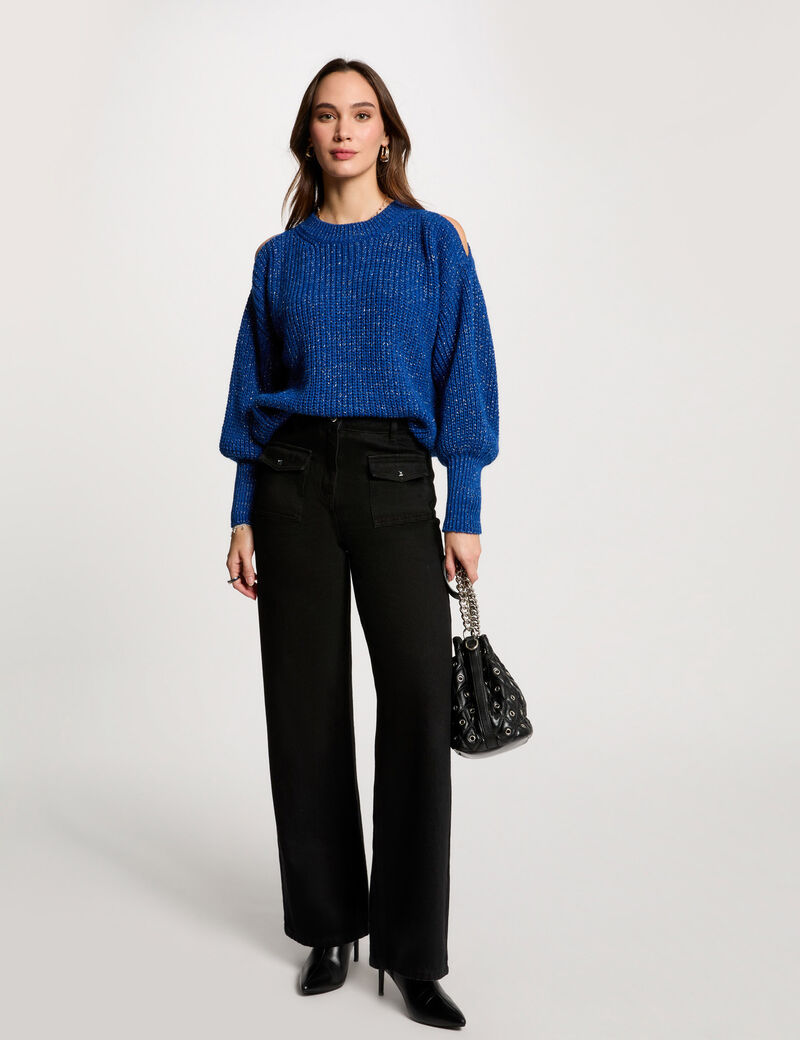 pullover mit langen armeln blau damen Pullover mit langen Ärmeln blau damen