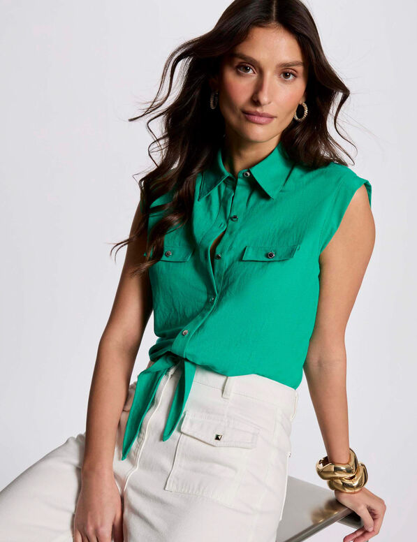 armellose bluse smaragdgrun damen Ärmellose Bluse smaragdgrün damen