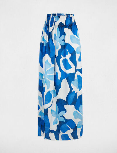 Jupe longue imprimée multicolore femme