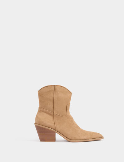 Western-Stiefel mit Absatz beige damen
