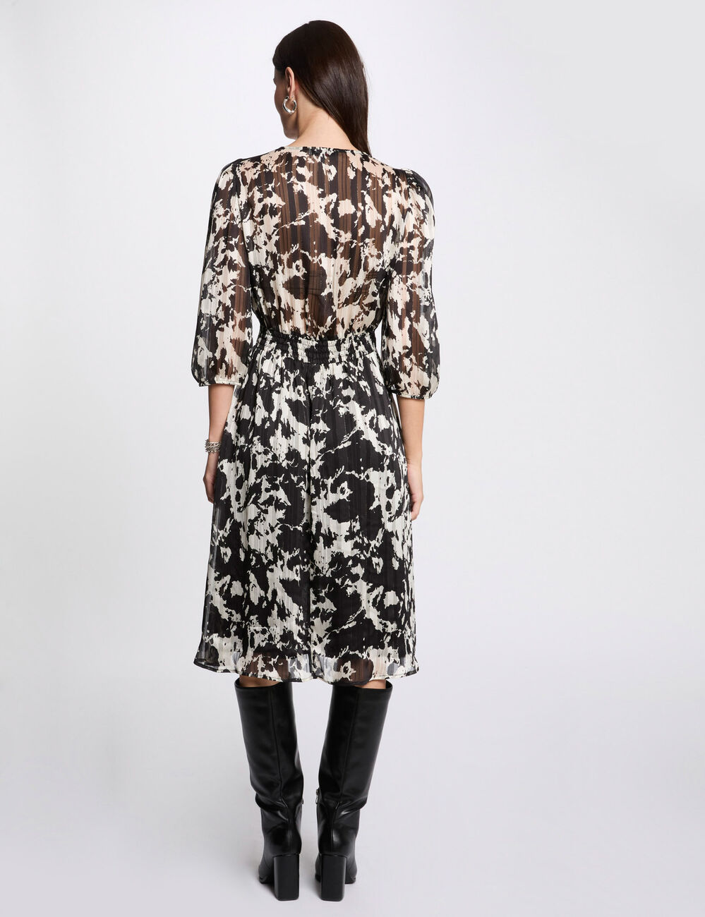 Bedrucktes Kleid in A-Linie mehrfarbig damen