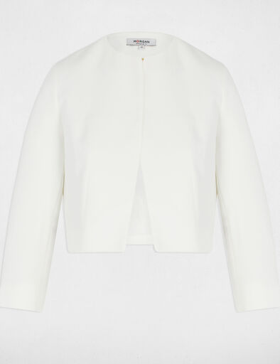 veste courte manches 34 blanc femme Veste courte manches 3/4 blanc femme