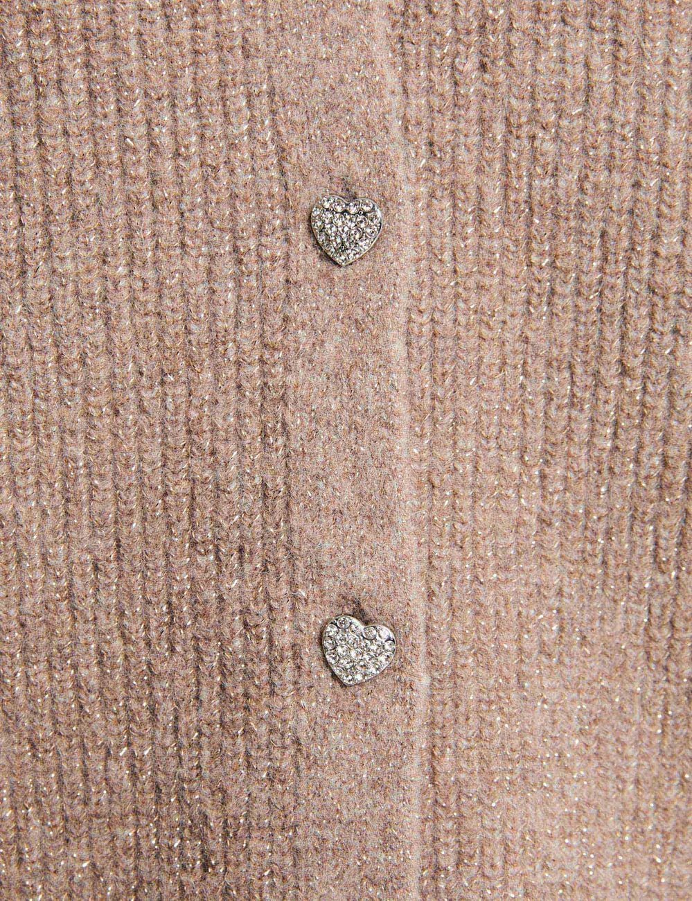 Strickweste mit V-Ausschnitt mittelbeige damen