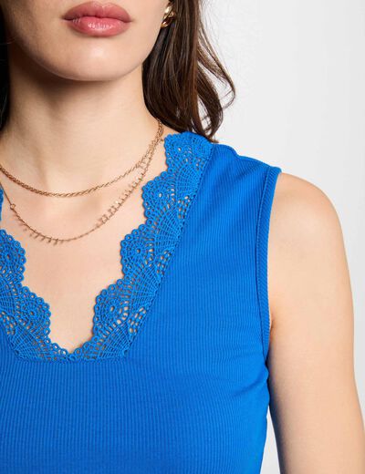 Ärmelloses Top elektrisch blau damen