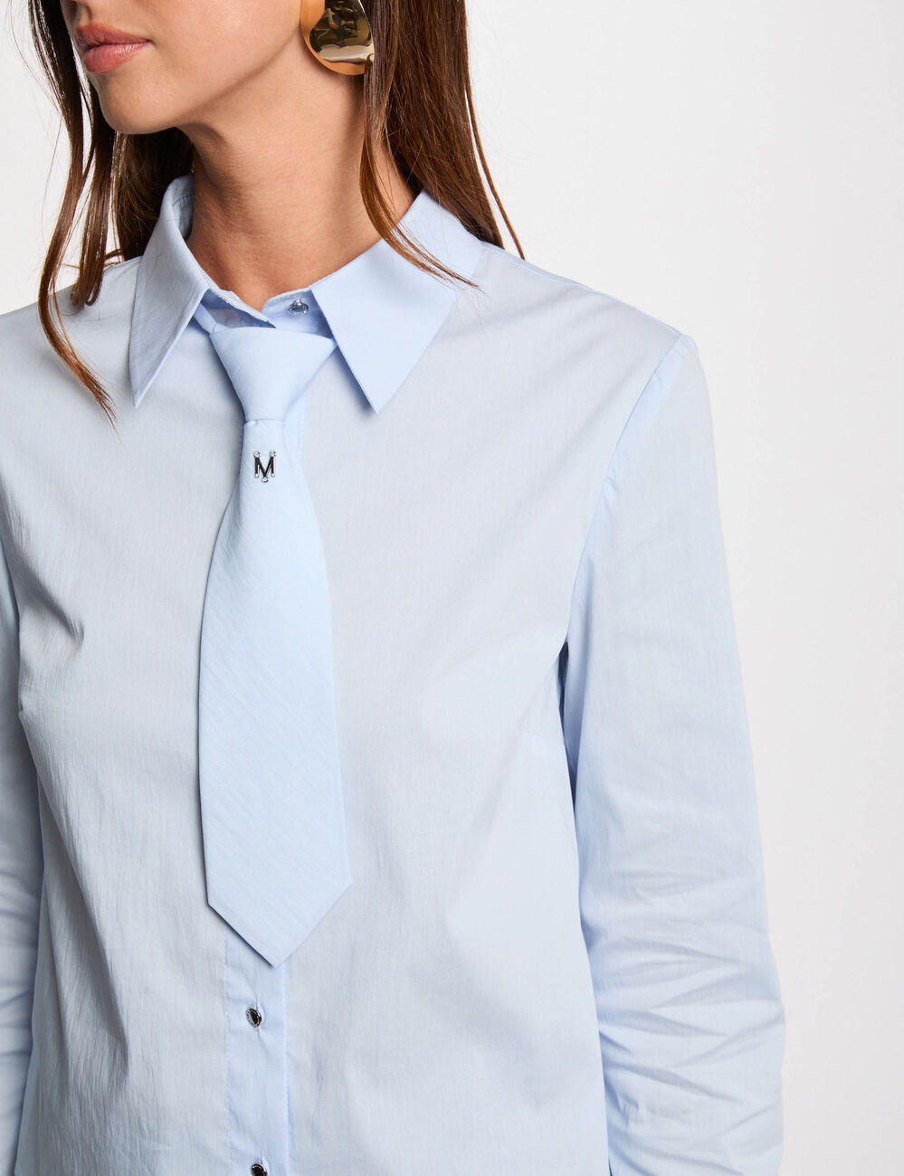 Hemd mit langen Ärmeln himmelblau damen