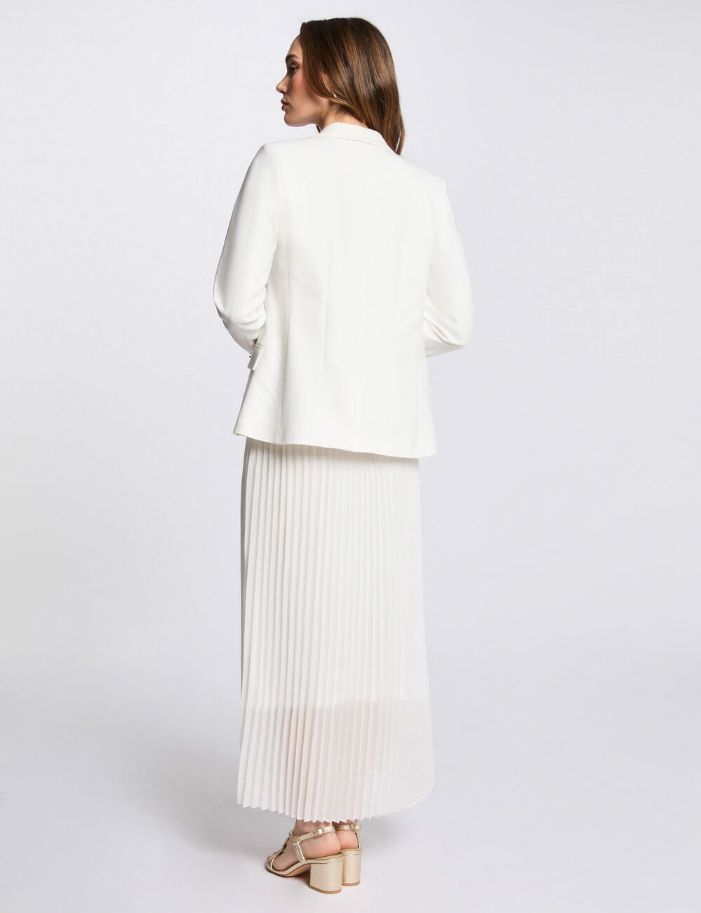 Blazer mit doppelter Knopfleiste weiss damen