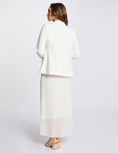 Blazer mit doppelter Knopfleiste weiss damen