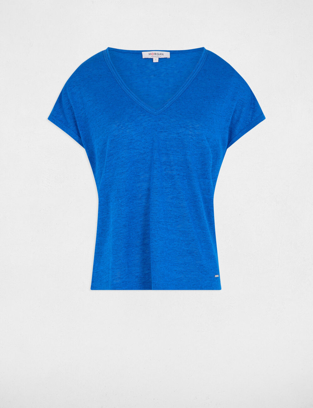 T-shirt mit kurzen Ärmeln elektrisch blau damen
