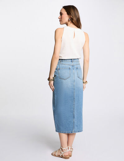 Ärmelloses Tanktop weiss damen