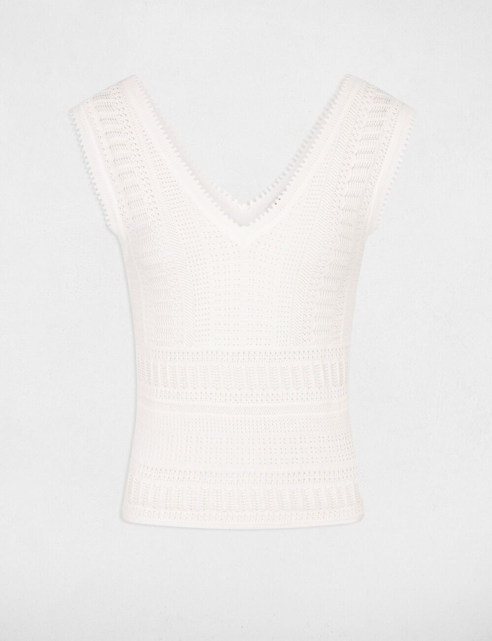 Pullover mit Ajourmuster elfenbein damen