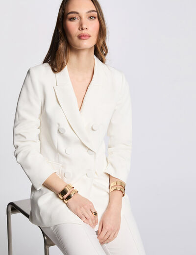 Knopfblazer weiss damen