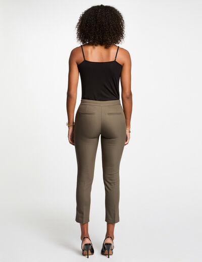 7/8-Zigarettenhose khakigrün damen