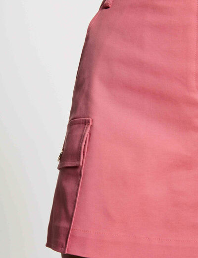 Jupe-short courte vieux rose femme