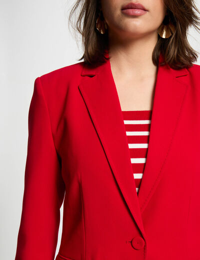 Taillierter Blazer mit Knöpfen rot damen