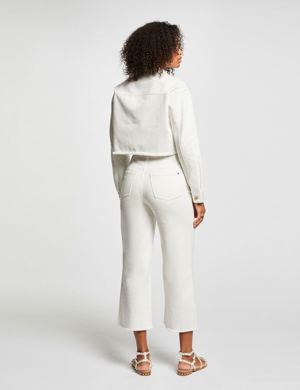 jeans flare taille haute blanc femme Jeans flare taille haute blanc femme