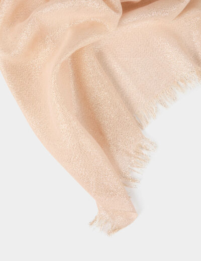 Schal mit metallisierten Fäden beige damen