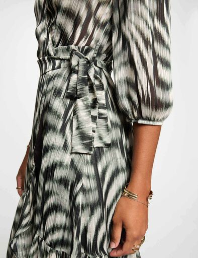 ausgestelltes bedrucktes midikleid mehrfarbig damen Ausgestelltes, bedrucktes Midikleid mehrfarbig damen