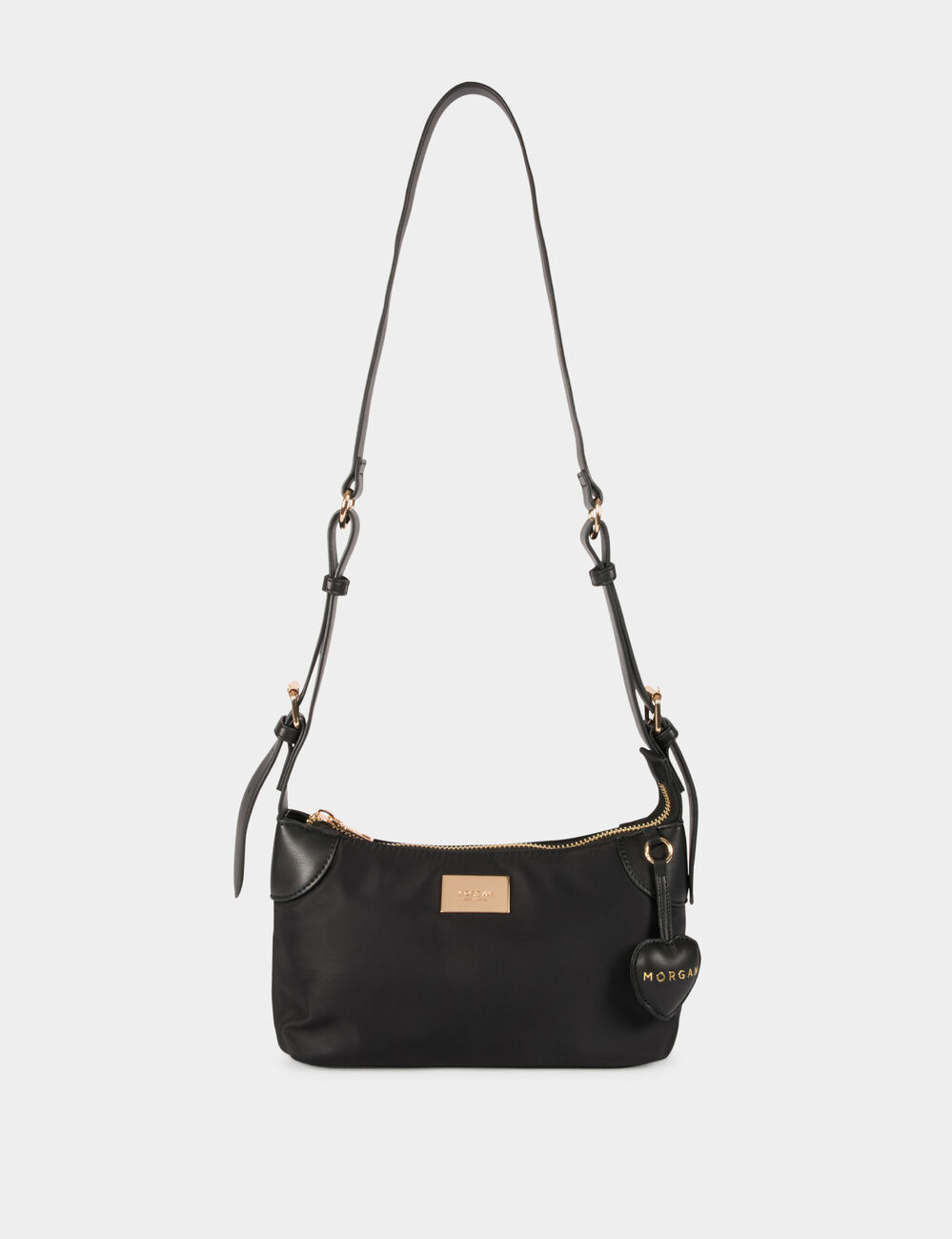 Sac nylon similicuir noir femme