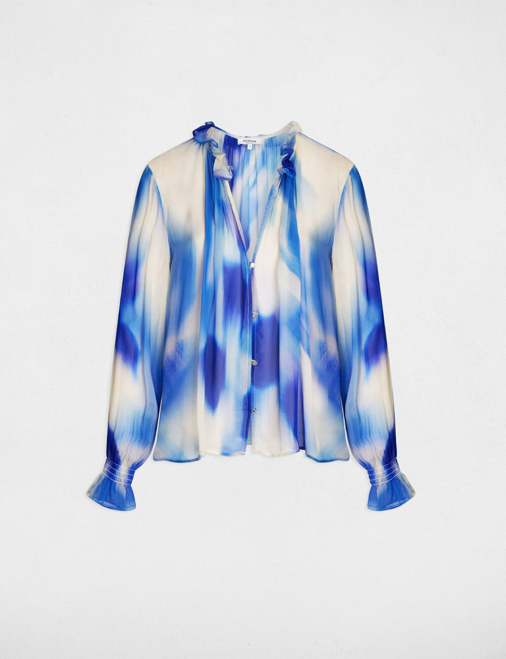 Chemise fluide ajust&eacute;e multicolore femme